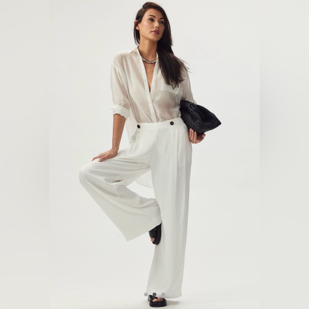 NWOT Anthropologie Maeve Shine Sailor Pants - 10